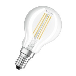 E14 Sphérique LED claire effet filament 4w 927 verre OSRAM