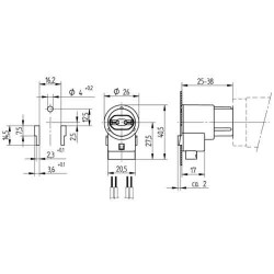 Douille R17D avec ressort à fixation par Glissière