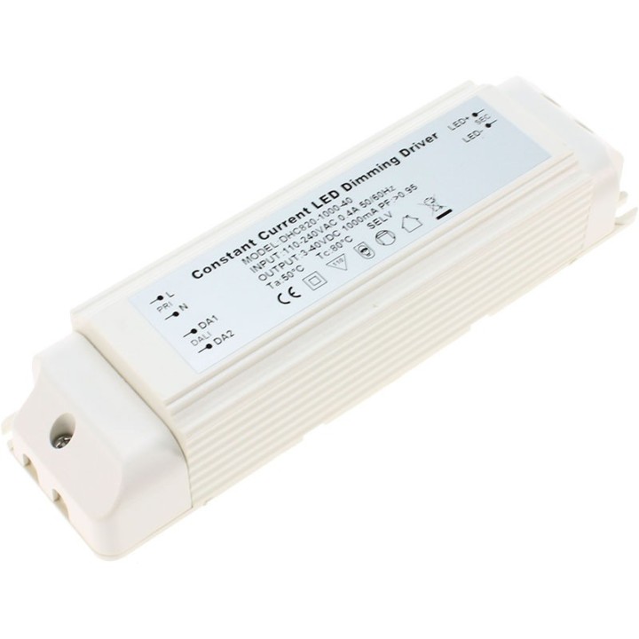 LEDDriver Dimmable 1000mA 40w 230v IP20 Dali/Push Button