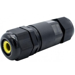 Connecteur en ligne étanche 2P+T pour 2 câbles max 3G2,5mm IP68