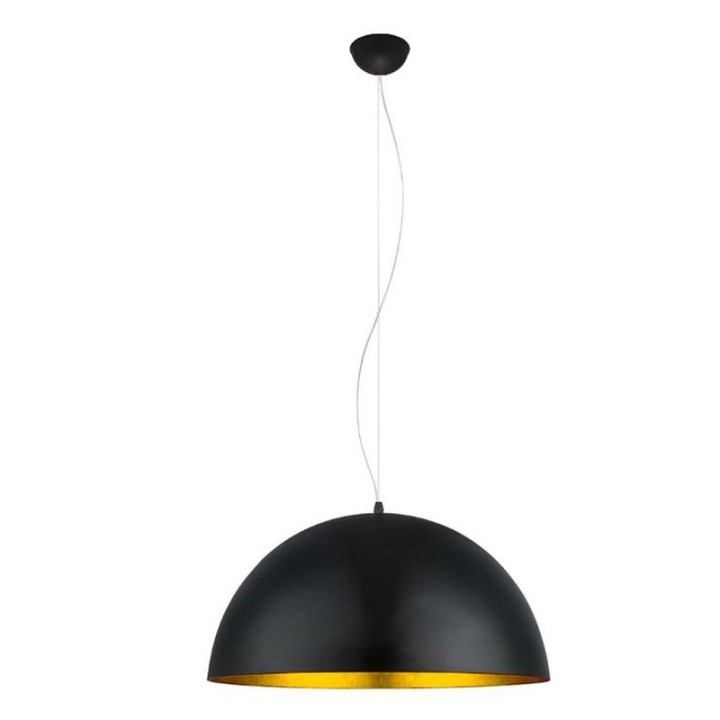 Elégante suspension Noire E27 100w max Intérieur Or 230v (sans lampe) 
