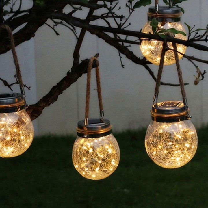 Lampe Led Solaire Sphereglass Vintage Extérieur