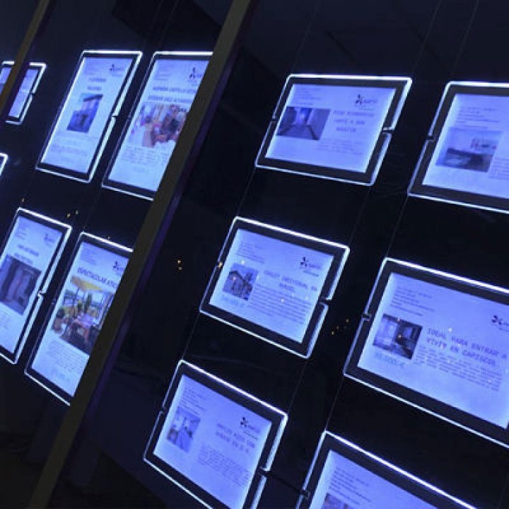 Kit led lighting 7.5w 12v DC 6000K  for A4 poster (real estate agency 