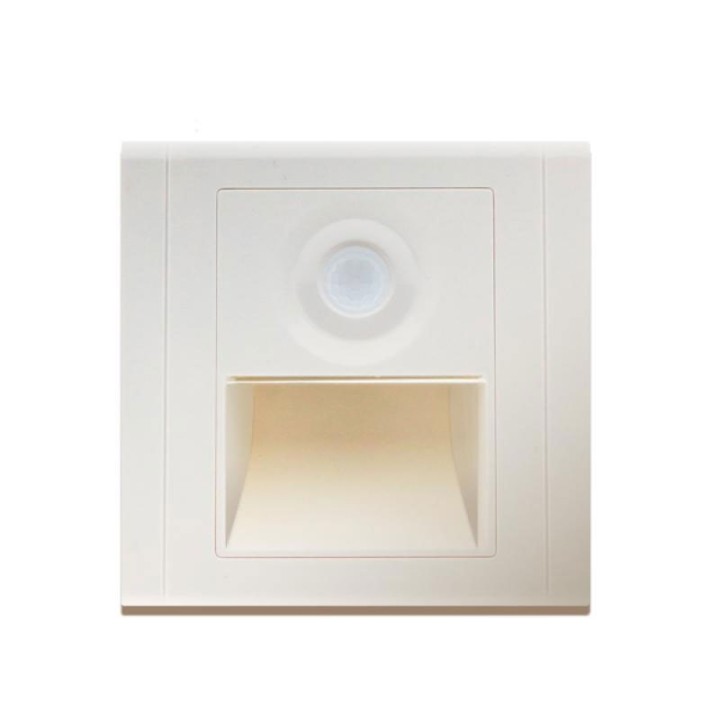 Recessed wall white LED 1.2w 4500K with passage sensor 220-240v