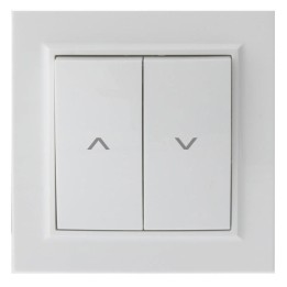 Interrupteur Volets roulants 10A IP20 84x84mm Blanc Brillant à encastr