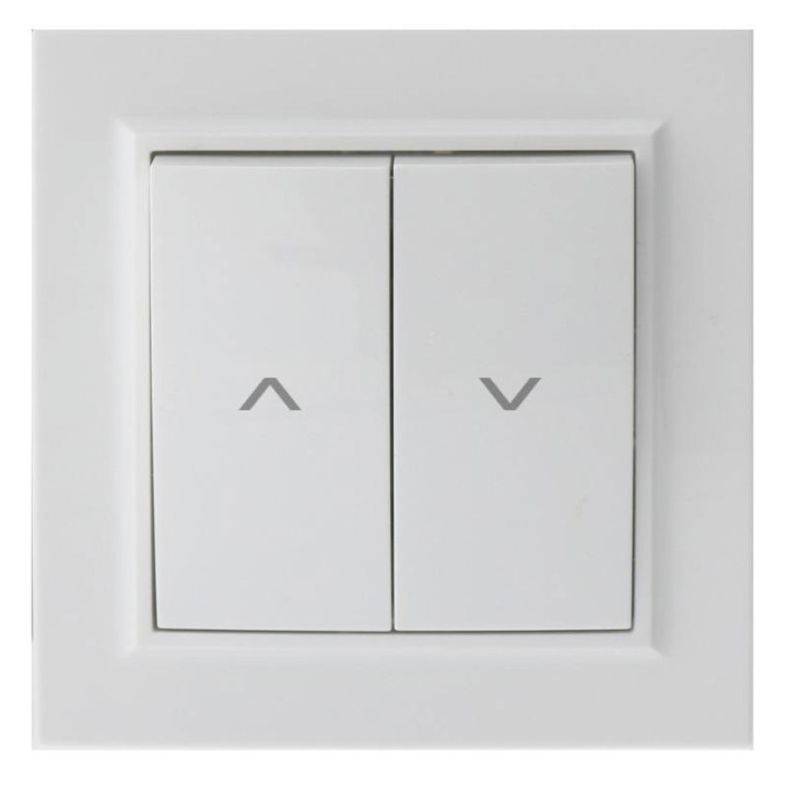 Interrupteur Volets roulants 10A IP20 84x84mm Blanc Brillant à encastr