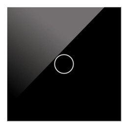 Tactile switch back and forth 10A IP20 86x86mm matt black recessed wit