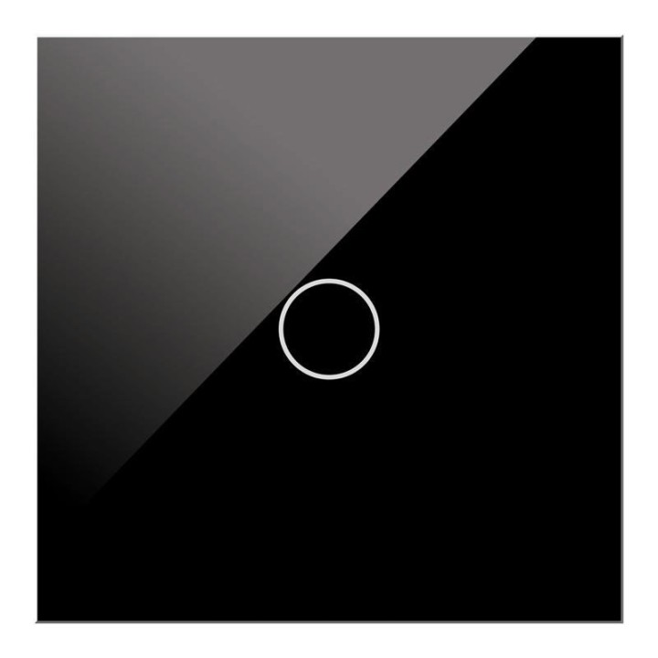 Tactile switch back and forth 10A IP20 86x86mm matt black recessed wit