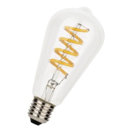 E27 Pearette ST64 led SPIRALED Dimmable 6.2W = 39W 927-920 Filament Ef