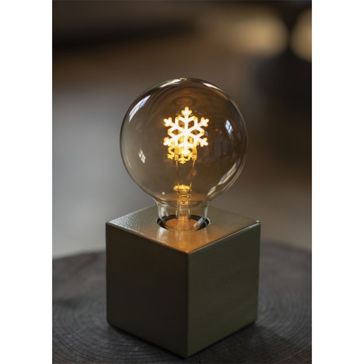 E27 Globe led Silhouette Snowflake G95 2W 90lm 2000K Gold