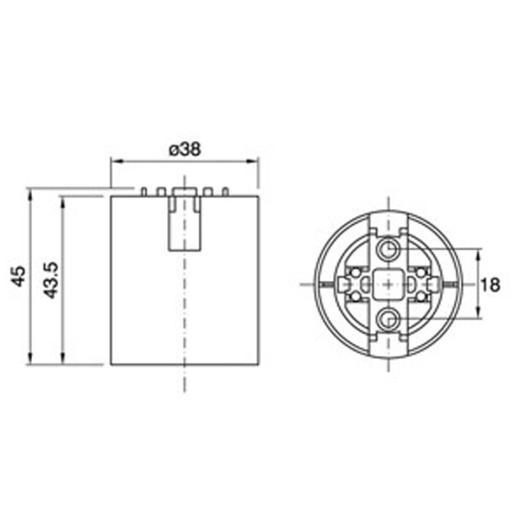 Smooth sleeve sleeve E27 80S 180ºC black