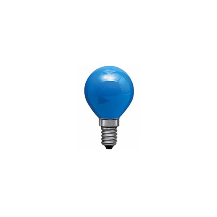 E14 Sphérique  Color  240V Bleue  15w