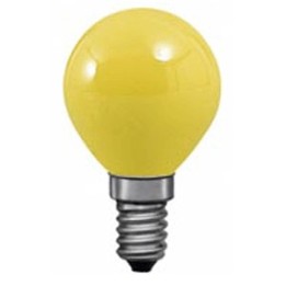 E14 Sphérique  Color  240V Jaune  15w