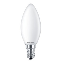 E14 Flamme Dépolie 4,3w = 40W B35 2700K Philips