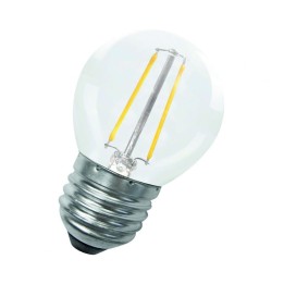 E27 Sphérique led 12V-42V AC/DC 2W (18W) 827 Effet filament Clair
