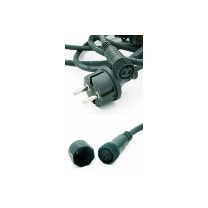 Black Garland of 20 meters 220-240V with 40 sockets E27 (40x 25W)