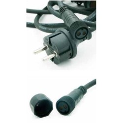 Guirlande Noire de 15 mètres 220-240V avec 30 douilles E27 (30x 25W)