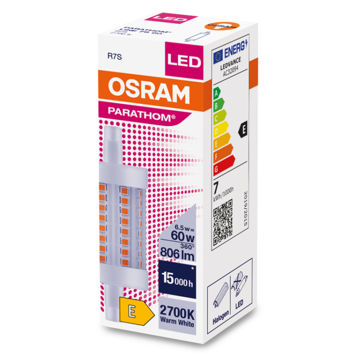 R7s Led Line 6,5w 827 non-Dimmable 78mm OSRAM