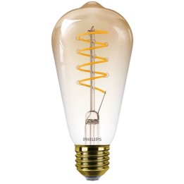 E27 Poirette led ST64 4,5W 1800K Ambre dégradé Dimmable Effet filament