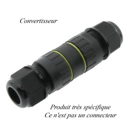 Convertisseur en ligne étanche pour 2 câbles max 3x1mm IP67 1-10v vers