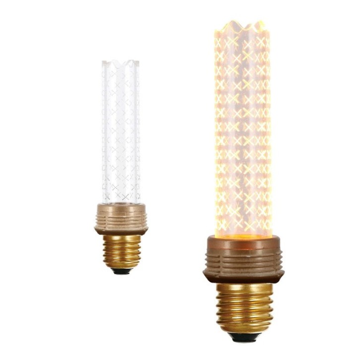 E27 Cross Filament Effect LED Tube 3.5w 1800K Dimmable composite Girard Sudron