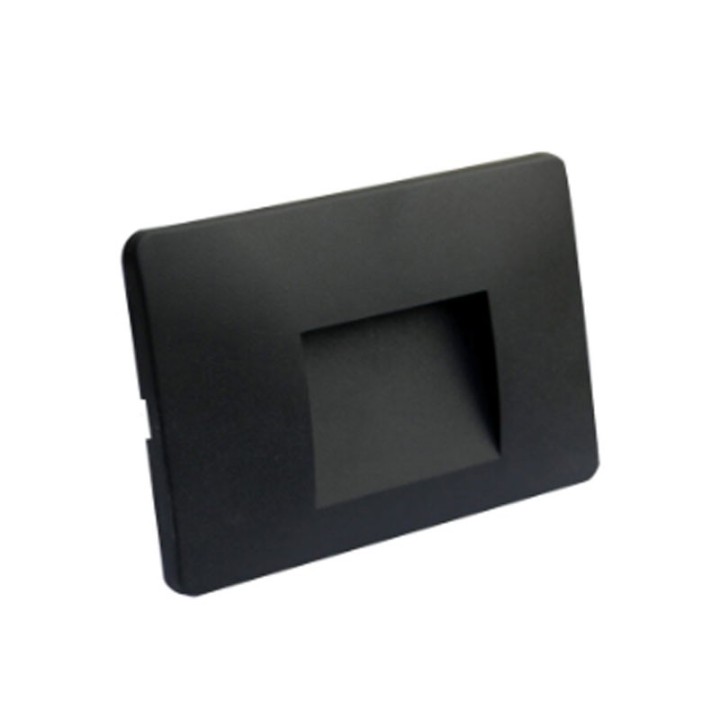 Surface-mounted wall luminaire Rectangle beaconing 3w 3000K Black 13mm