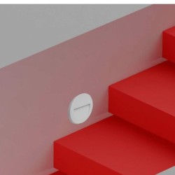 Luminaire Sailli mural Rond balisage 3w 3000K  Blanc 15mm IP65 LAES