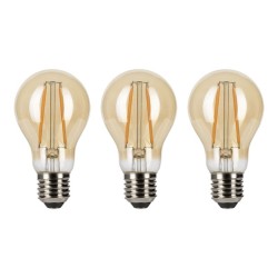 BAI EcoPack 3pcs LED Filament Standard A60 E27 8W 2200K Or 720lm (54W)