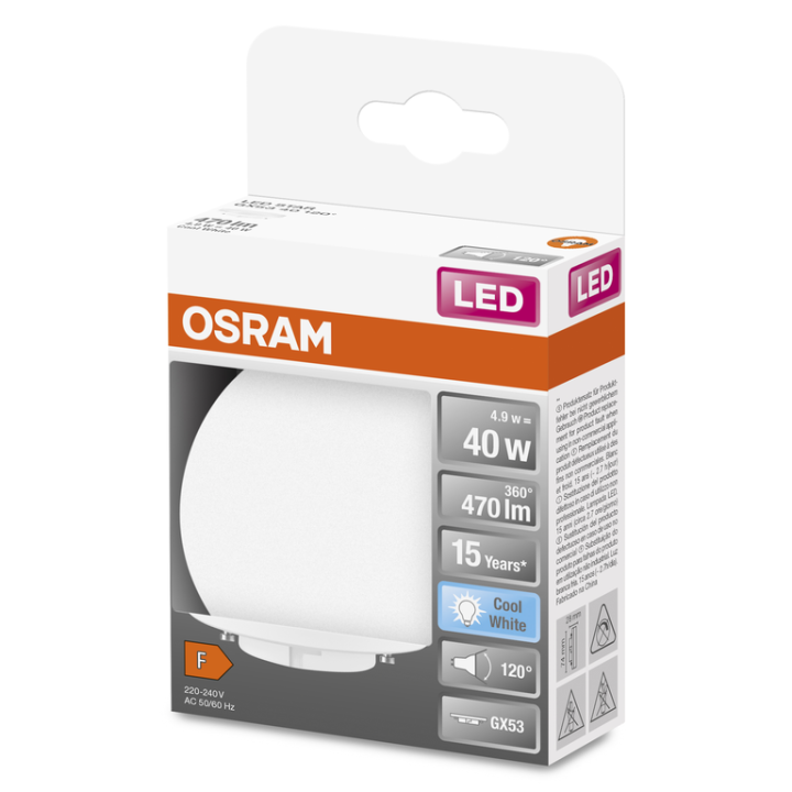 GX53 Ampoule Led ST 4,9W = 40w 840 4000K OSRAM