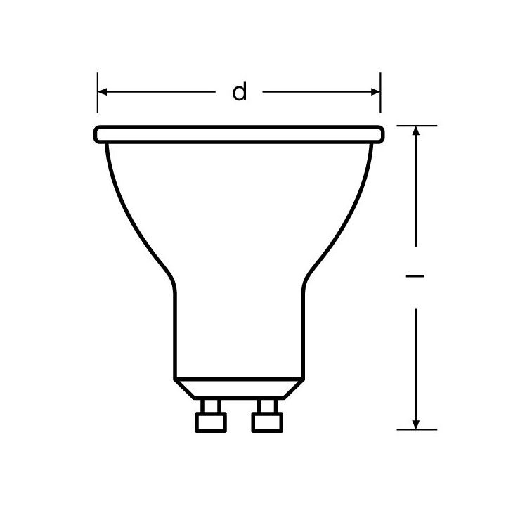 LED SPOT LEDVANCE Comfort Light PAR16 50 Verre 36° GU10 4,7W 350lm Ra9