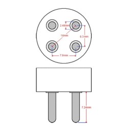 G10Qb GPH212T5L/4 TUV UVC 10w 212mm 4 pins 253.7nm