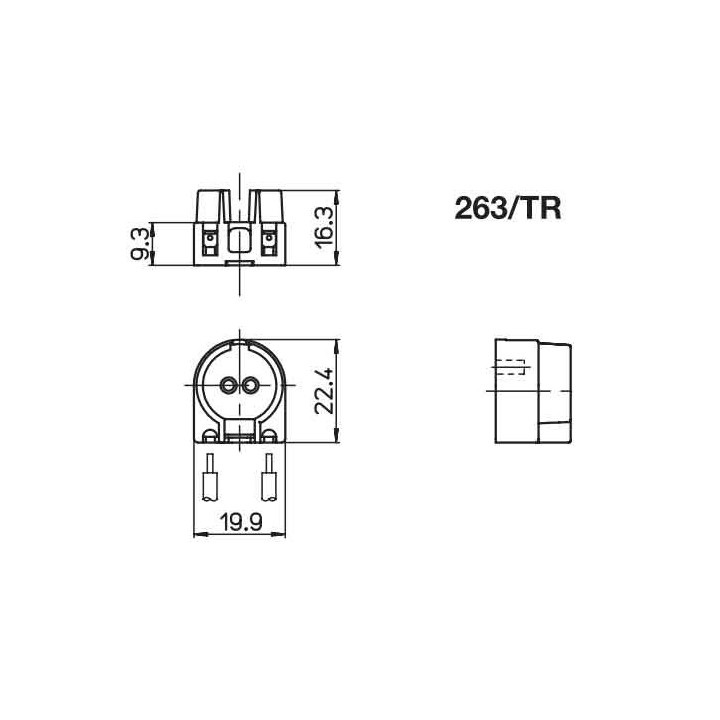 Douille blanche volante G5 110°C 263/WH Stucchi