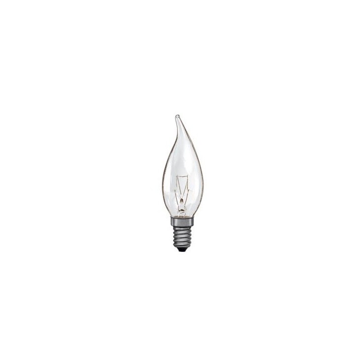 E14 Flamme  Coup  de  Vent  Claire  230V-240V 60w