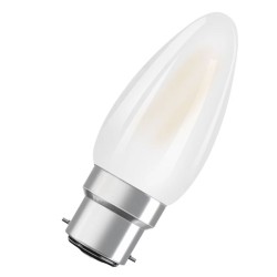 B22 Flamme dépolie LED 3,4w = 40w 927 effet filament dimmable 230v Led