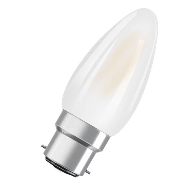 B22 Flamme dépolie LED 3,4w = 40w 927 effet filament dimmable 230v Led