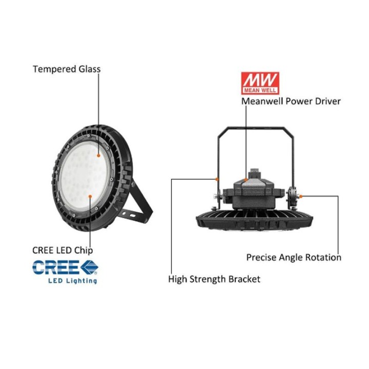 Highbay ATEX 100w 17000Lm 100° 5000K  Zones 1 & 2, Zones 21 & 22