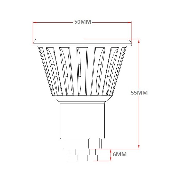 GX10 Réflecteur LED HID PAR16 7,5w = 20w 3000K 40° Dimmable 