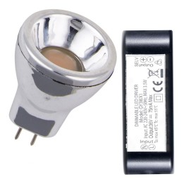 GU4 LED MR8 3w = 18w 2700K 927 35° 150lm 25x28mm Dimmable