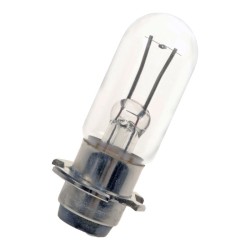 P25D/4  Tubular Clear  6V 15W LT77Z