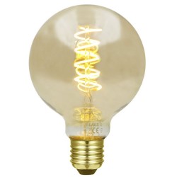 E27 globe 125 Espiral LED effet filament V 4w = 16w 2200K LAES