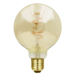 E27 globe 125 Espiral LED effet filament V 4w = 16w 2200K LAES