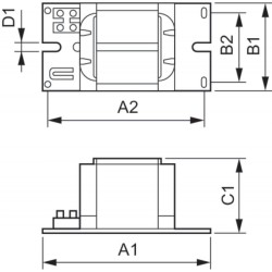 Ballast ferromagnétique BSN 400 K407-A2-ITS 230/240V 50Hz BC3