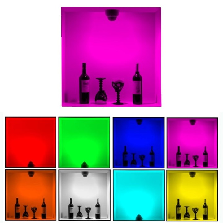 Lampe led déco contour fenêtre 5w RGB 360° Finition Blanc 24vdc IP65 TIMES