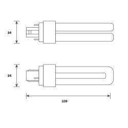 G24d 2-pins TC-D LED  4,5w = 10w 4000K 230V-240V 360° 