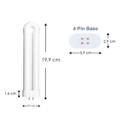 G10Qa tube T8 UL 15w /05 BL Actinique 4 Pins Bleutée UVA