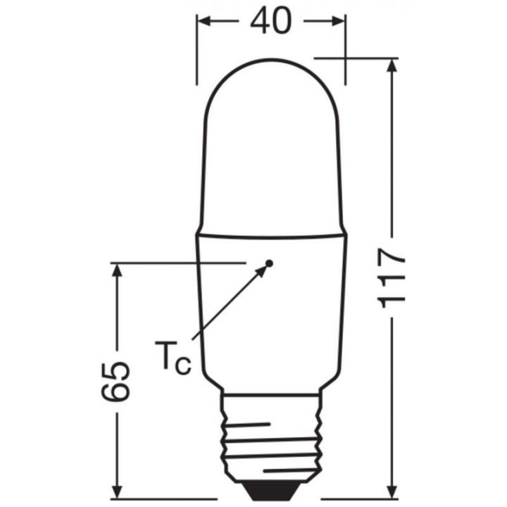 E27 Stick led dépoli 11w = 75w 940 230v