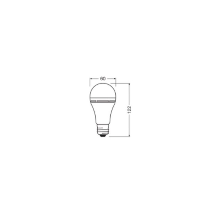 E27 Standard LED Dépolie 8w = 60w 840 4000K 230-240v Rechargeable