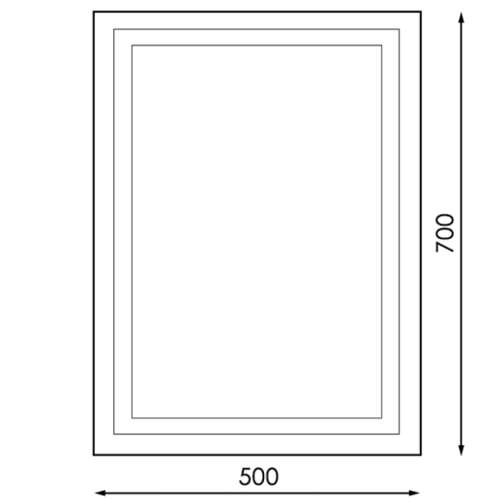 Bathroom or shower room mirror 15w led CCT switch sensory 230v