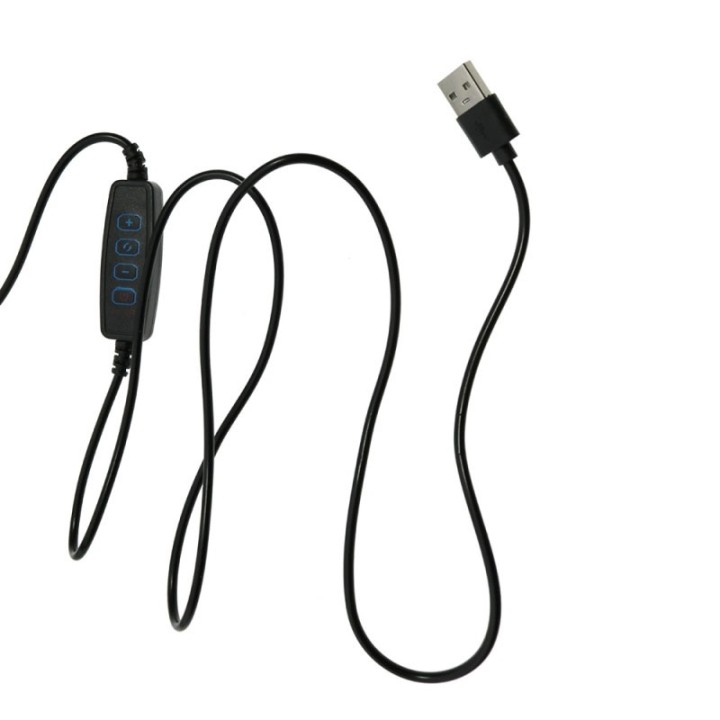 Anneau de lumière led 12w Noir sur chargeur 5vdc pour influenceur