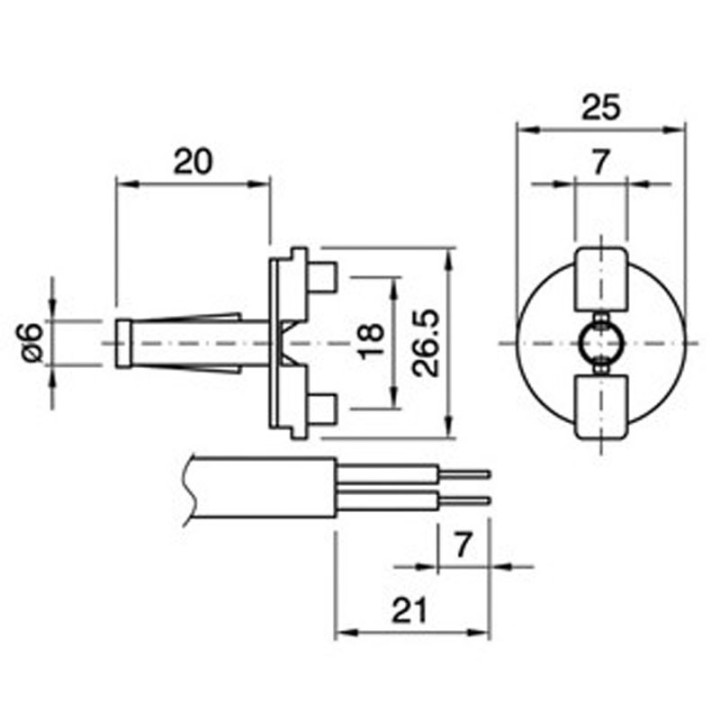 SDI/27 white insulator cable clamp